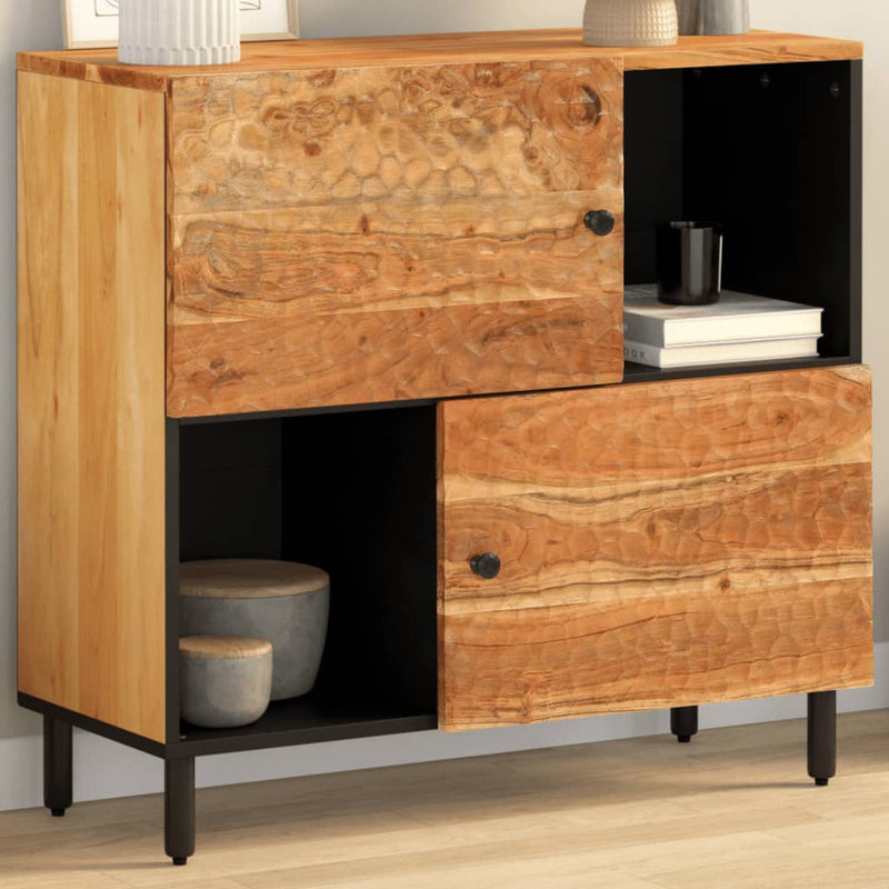 Dulap lateral, 80x33x75 cm, lemn masiv de acacia