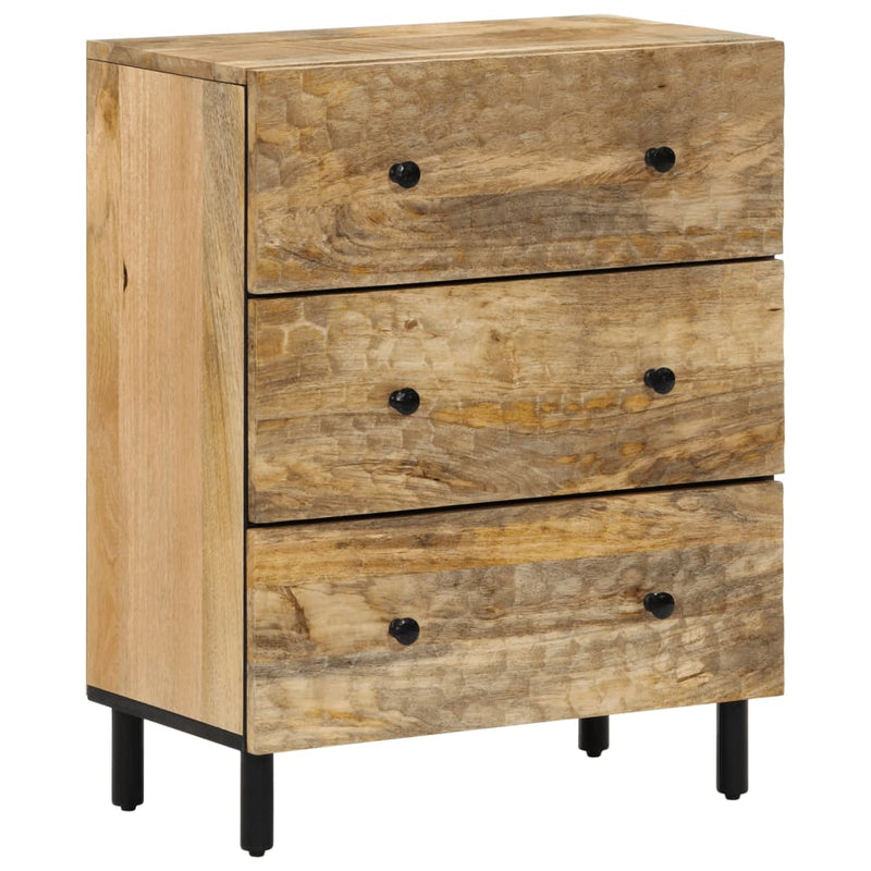 Dulap lateral, 60x33x75 cm, lemn masiv de mango