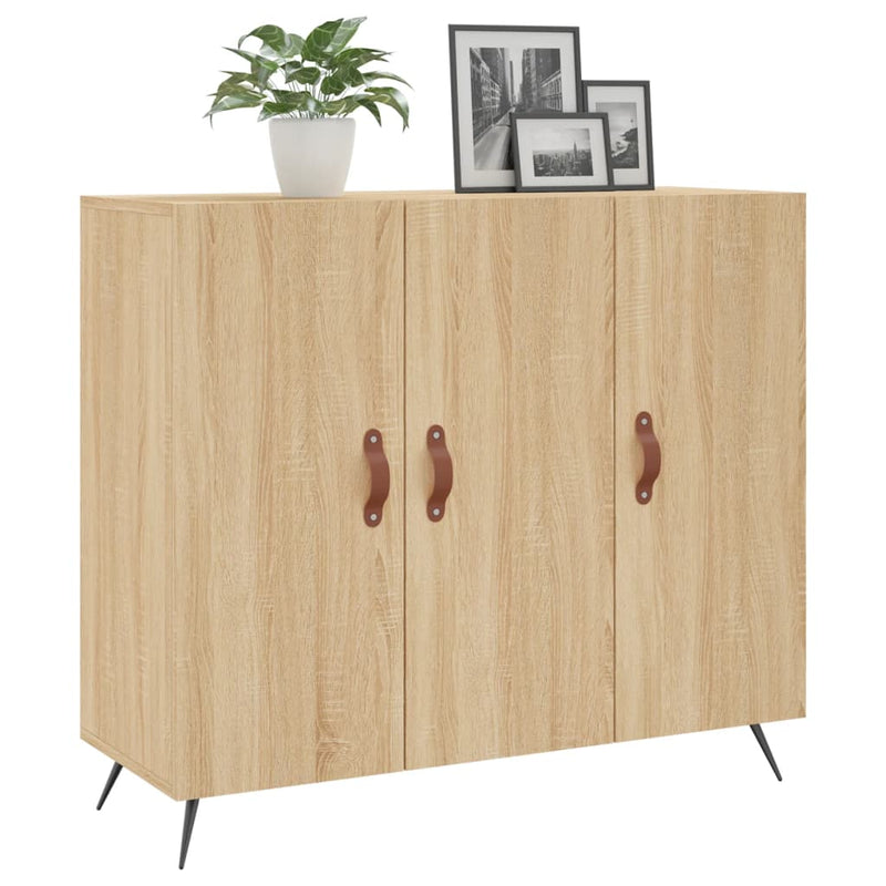 Dulap, stejar sonoma, 90x34x80 cm, lemn compozit