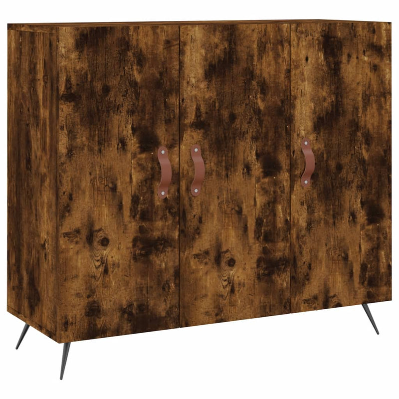 Dulap, stejar fumuriu, 90x34x80 cm, lemn compozit