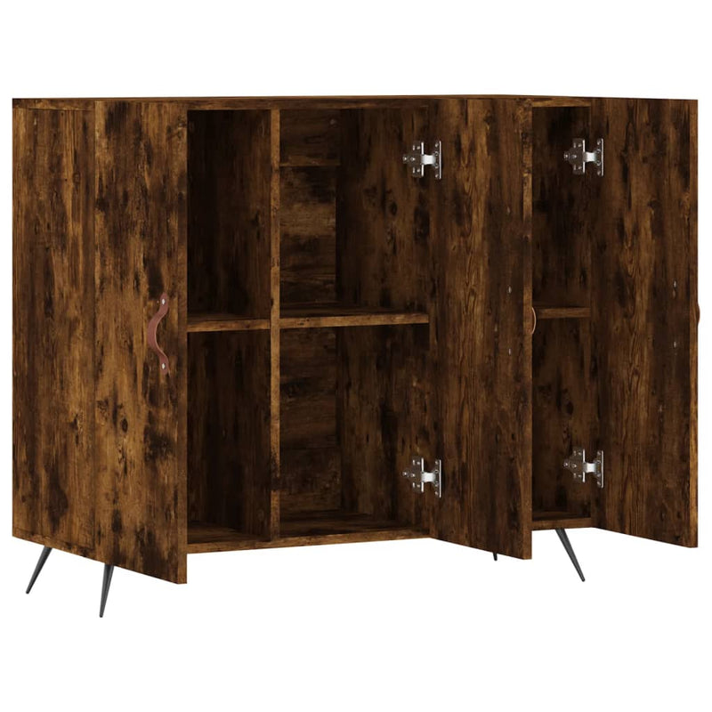 Dulap, stejar fumuriu, 90x34x80 cm, lemn compozit