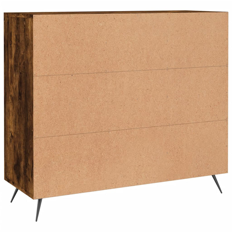 Dulap, stejar fumuriu, 90x34x80 cm, lemn compozit