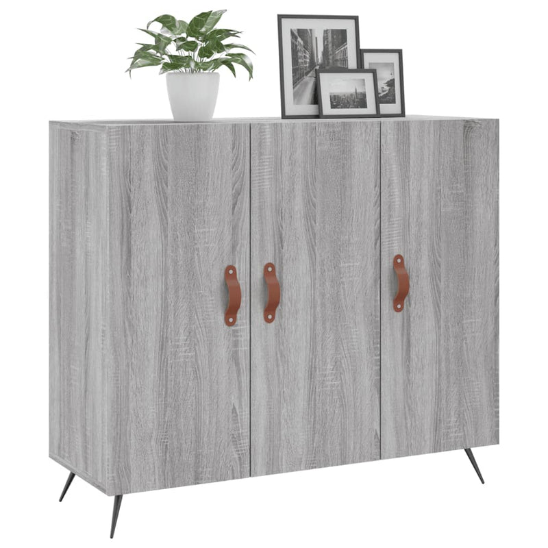 Dulap, gri sonoma, 90x34x80 cm, lemn compozit
