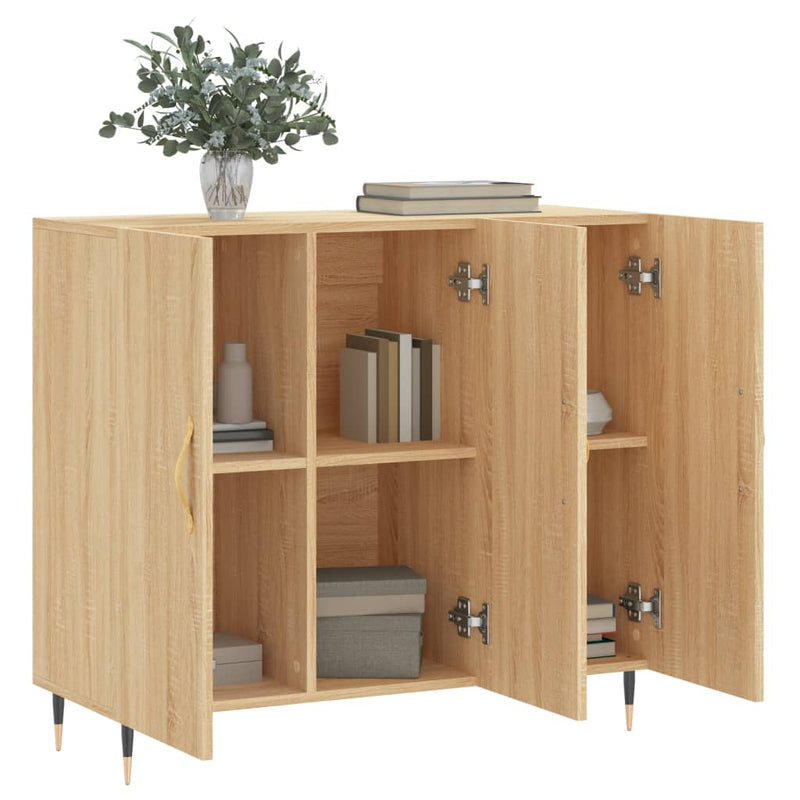 Dulap, stejar sonoma, 90x34x80 cm, lemn compozit