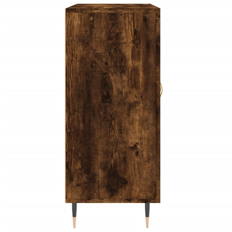 Dulap, stejar fumuriu, 90x34x80 cm, lemn compozit