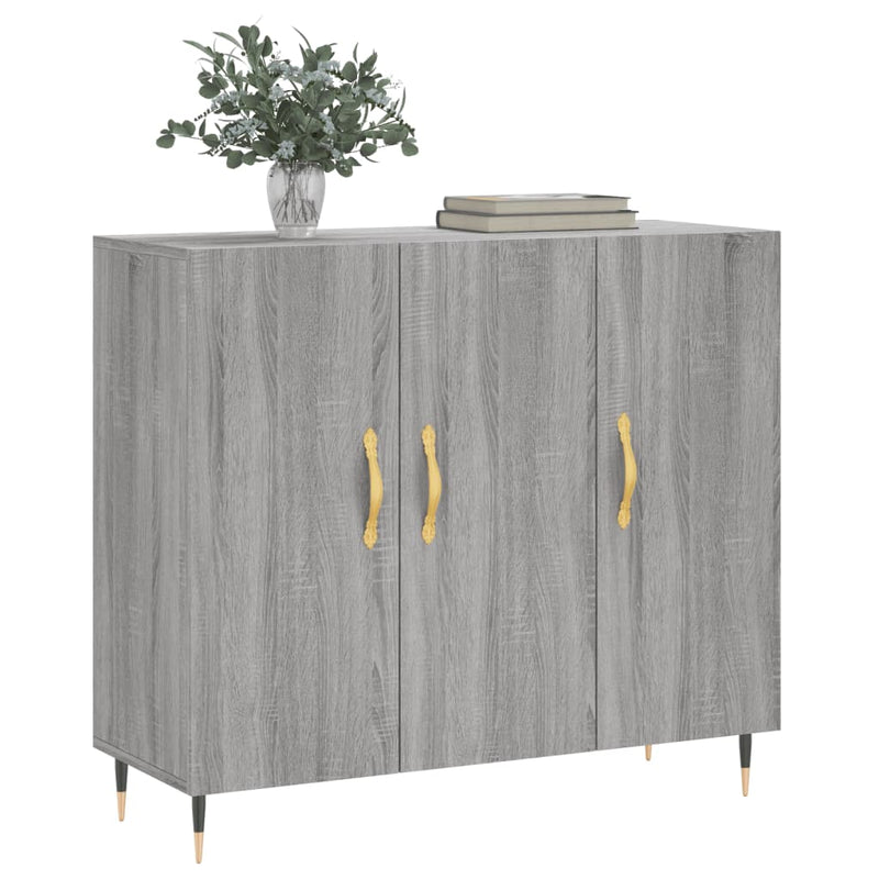 Dulap, gri sonoma, 90x34x80 cm, lemn compozit