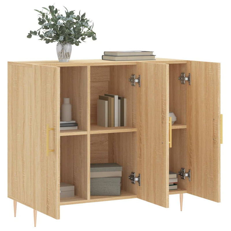 Dulap, stejar sonoma, 90x34x80 cm, lemn compozit