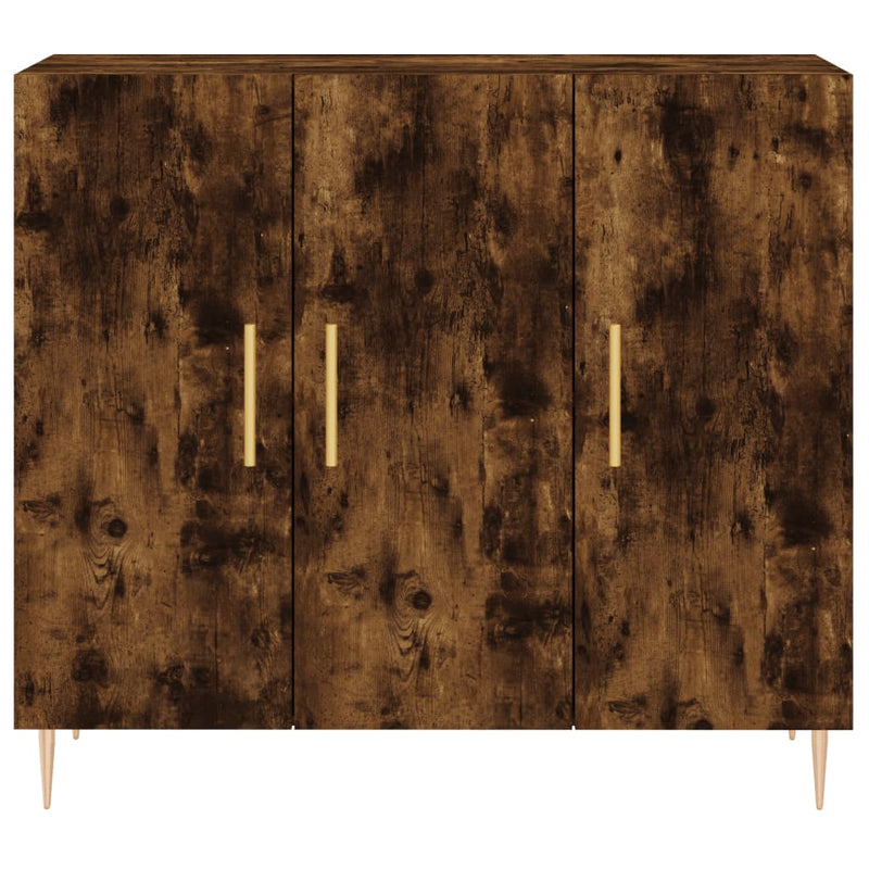 Dulap, stejar fumuriu, 90x34x80 cm, lemn compozit