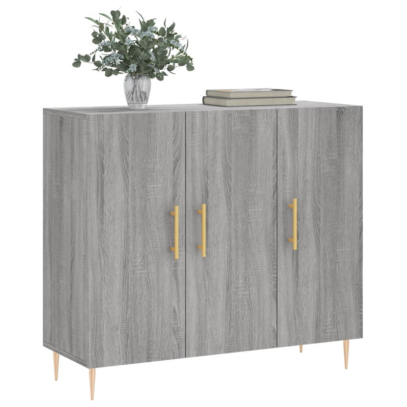 Dulap, gri sonoma, 90x34x80 cm, lemn compozit