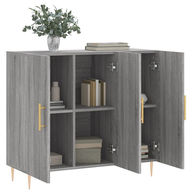 Dulap, gri sonoma, 90x34x80 cm, lemn compozit