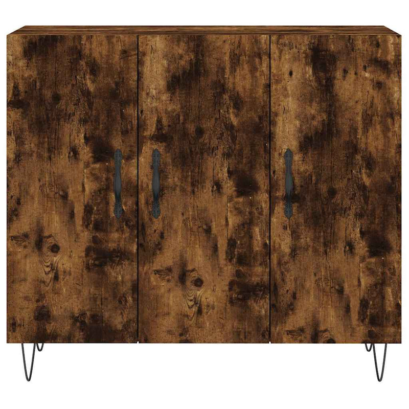 Dulap, stejar fumuriu, 90x34x80 cm, lemn compozit