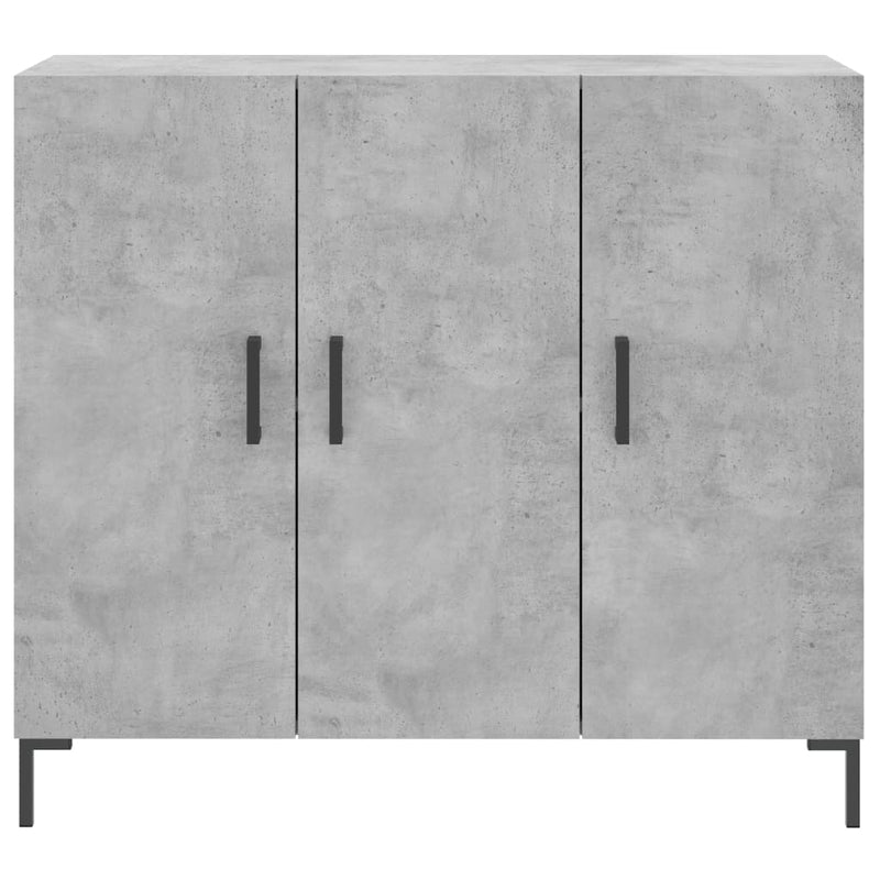 Dulap, gri beton, 90x34x80 cm, lemn compozit