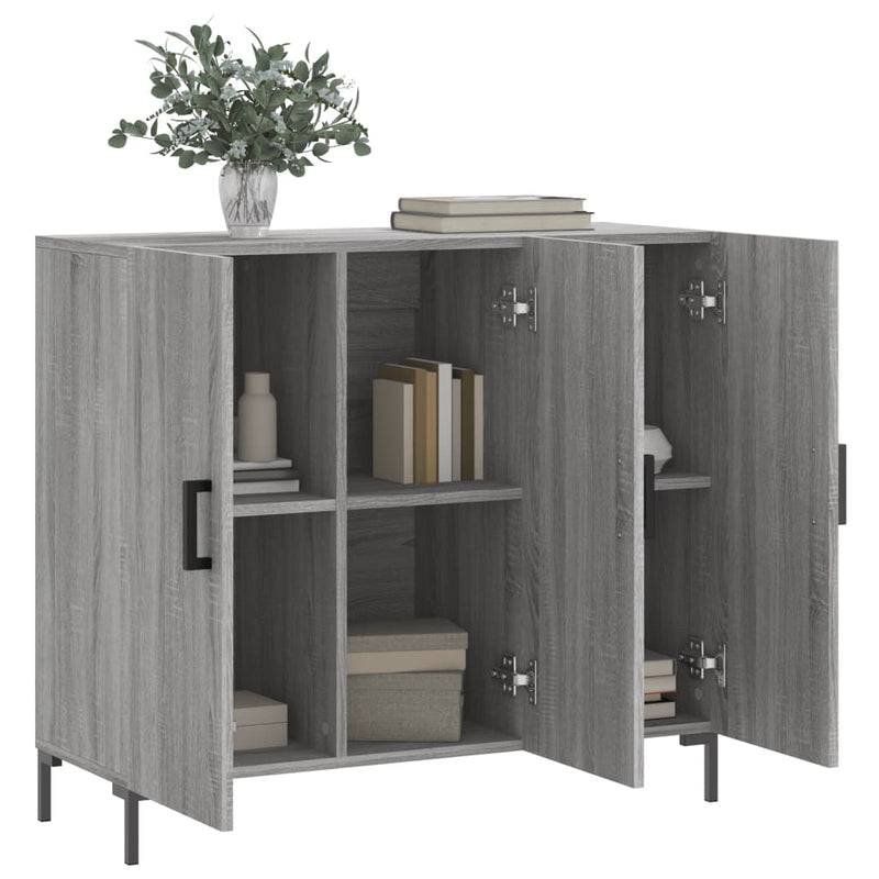 Dulap, gri sonoma, 90x34x80 cm, lemn compozit