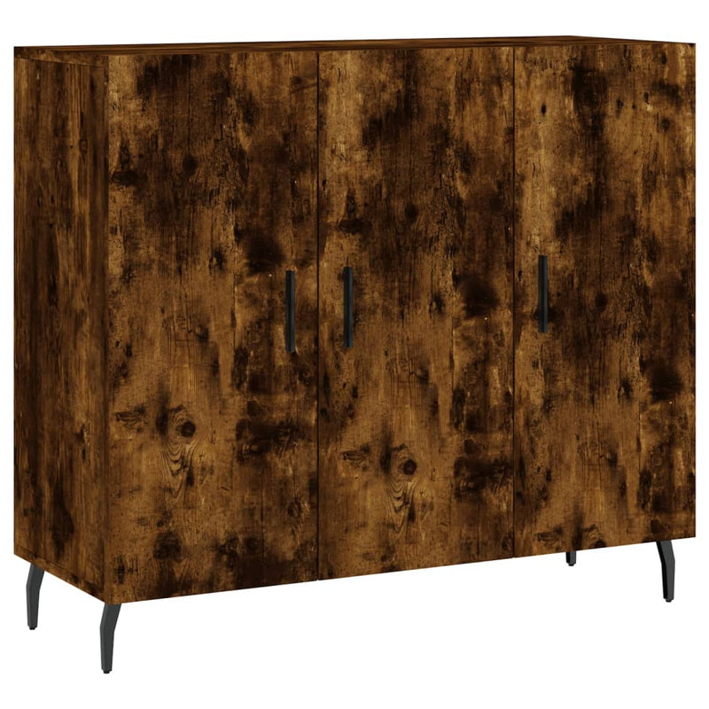 Dulap, stejar fumuriu, 90x34x80 cm, lemn compozit