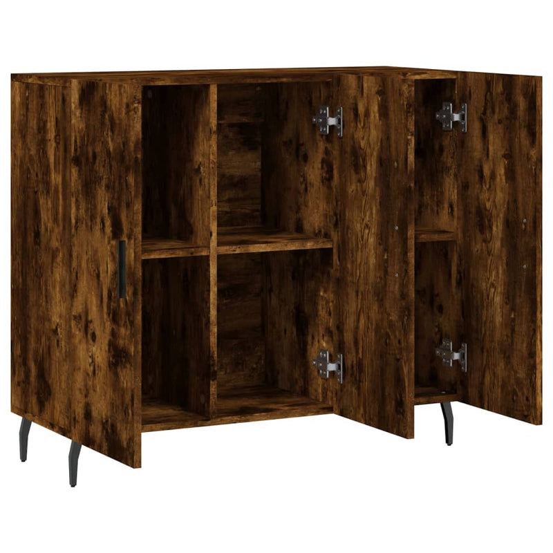 Dulap, stejar fumuriu, 90x34x80 cm, lemn compozit