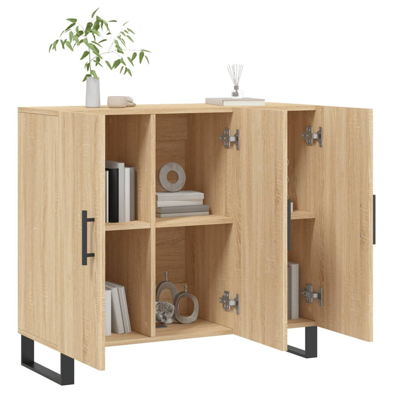 Dulap, stejar sonoma, 90x34x80 cm, lemn compozit