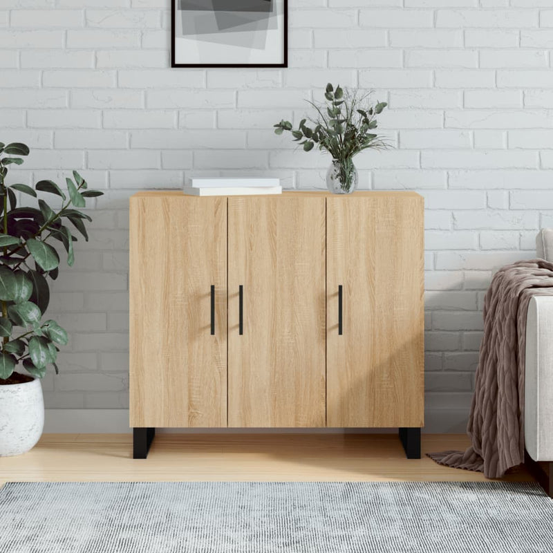 Dulap, stejar sonoma, 90x34x80 cm, lemn compozit