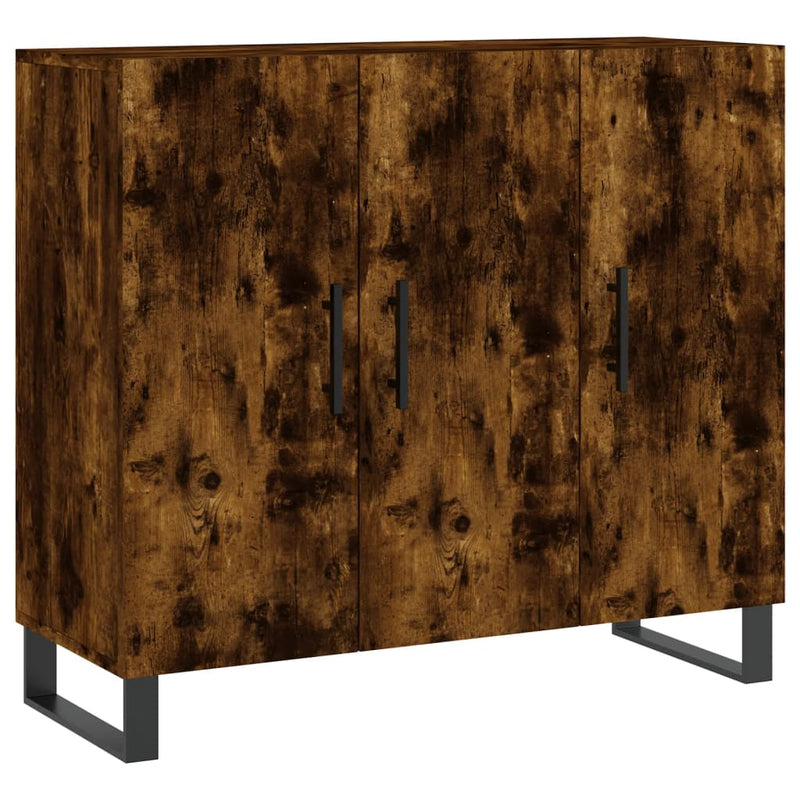 Dulap, stejar fumuriu, 90x34x80 cm, lemn compozit