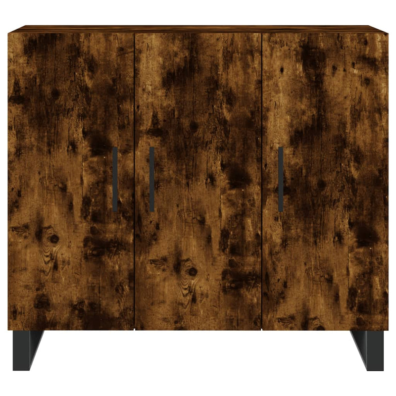 Dulap, stejar fumuriu, 90x34x80 cm, lemn compozit