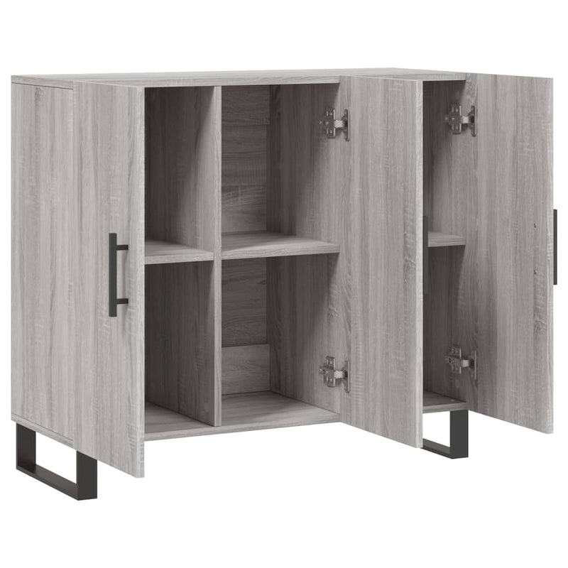 Dulap, gri sonoma, 90x34x80 cm, lemn compozit