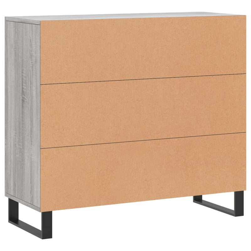 Dulap, gri sonoma, 90x34x80 cm, lemn compozit