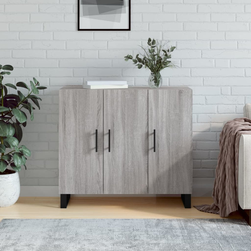 Dulap, gri sonoma, 90x34x80 cm, lemn compozit