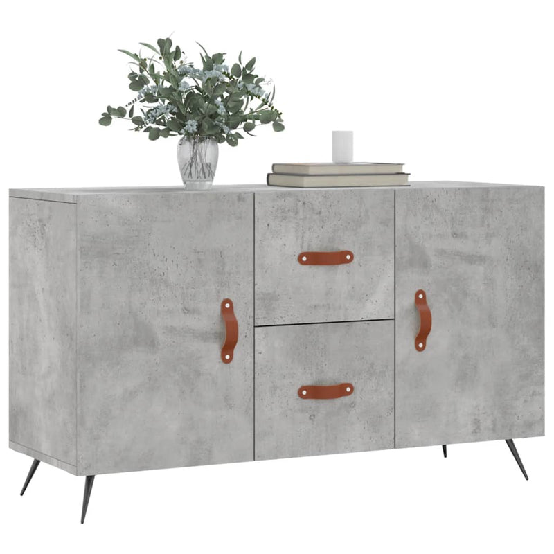 Dulap, gri beton, 100x36x60 cm, lemn compozit