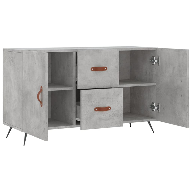 Dulap, gri beton, 100x36x60 cm, lemn compozit