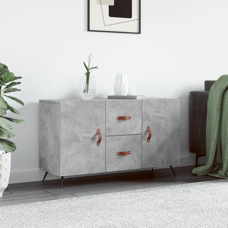 Dulap, gri beton, 100x36x60 cm, lemn compozit