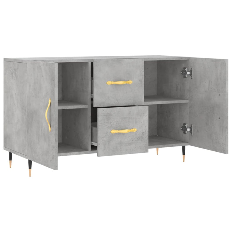 Dulap, gri beton, 100x36x60 cm, lemn compozit