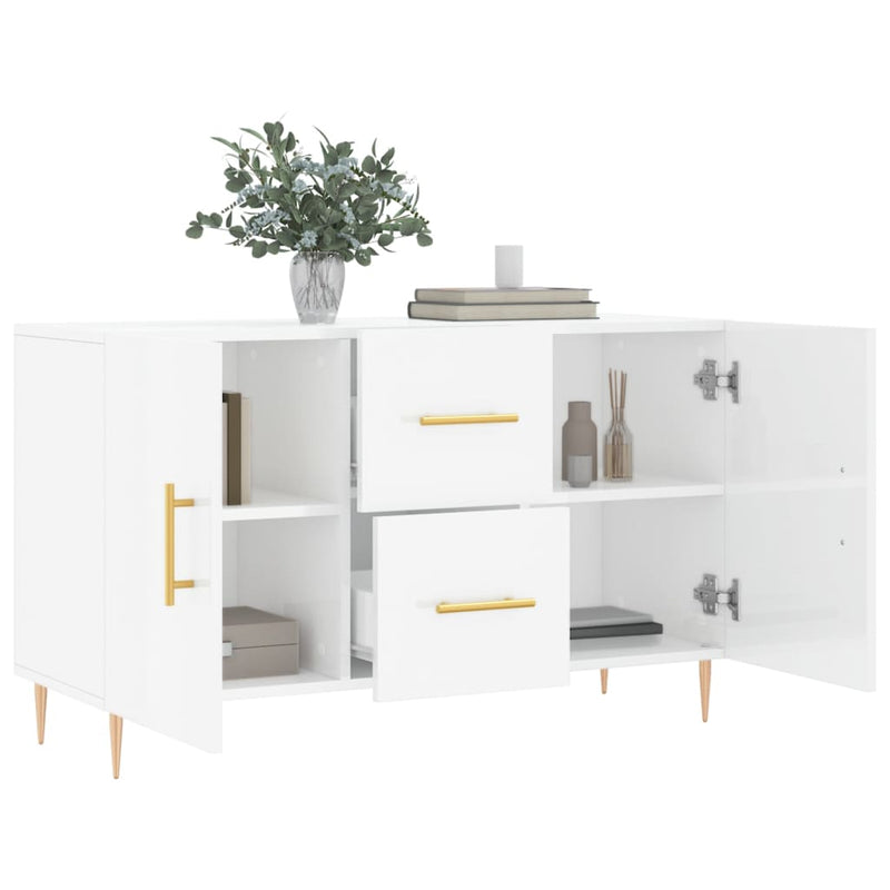 Dulap, alb extralucios, 100x36x60 cm, lemn compozit