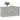 Dulap, gri beton, 100x36x60 cm, lemn compozit