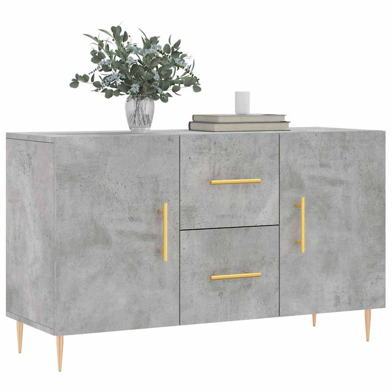 Dulap, gri beton, 100x36x60 cm, lemn compozit