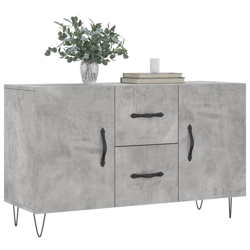 Dulap, gri beton, 100x36x60 cm, lemn compozit