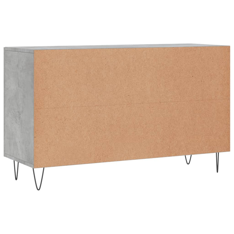 Dulap, gri beton, 100x36x60 cm, lemn compozit