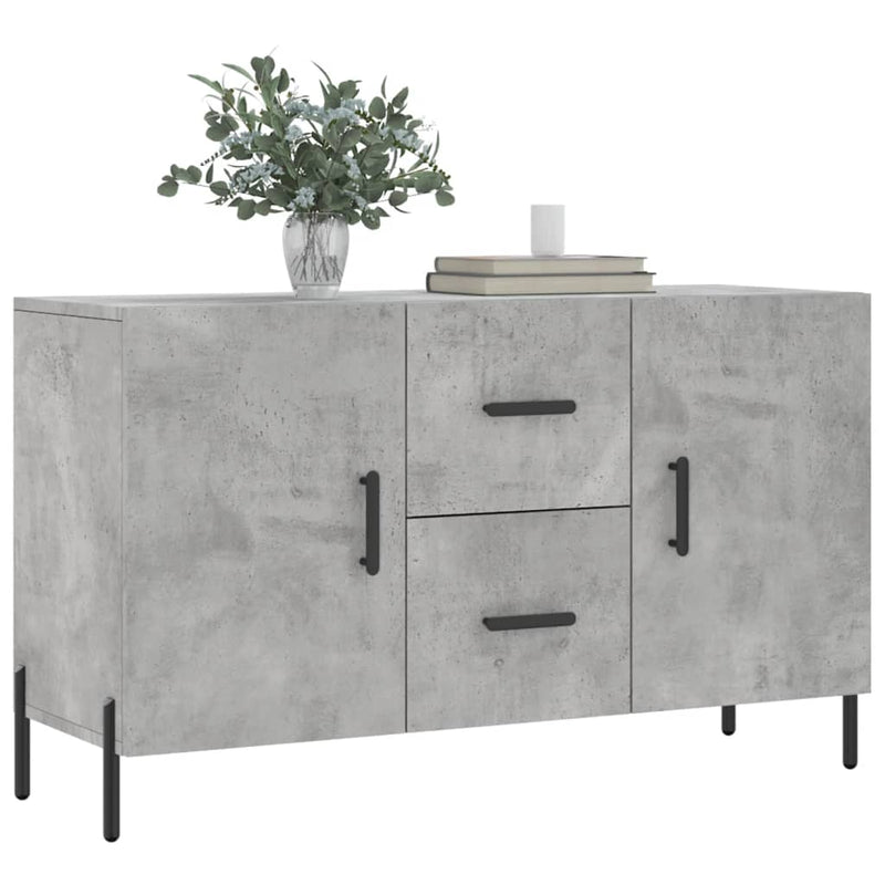 Dulap, gri beton, 100x36x60 cm, lemn compozit