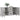 Dulap, gri beton, 100x36x60 cm, lemn compozit