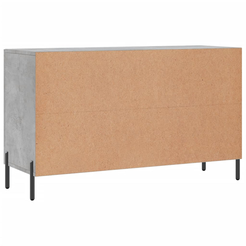 Dulap, gri beton, 100x36x60 cm, lemn compozit