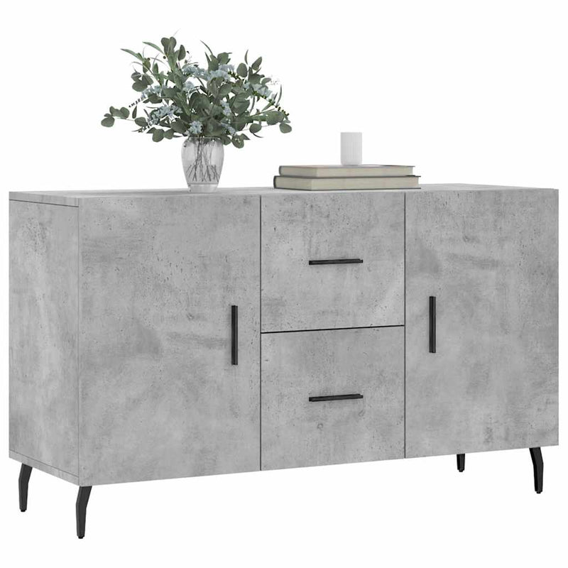 Dulap, gri beton, 100x36x60 cm, lemn compozit