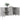 Dulap, gri beton, 100x36x60 cm, lemn compozit