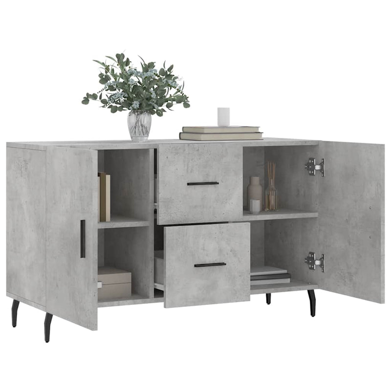 Dulap, gri beton, 100x36x60 cm, lemn compozit