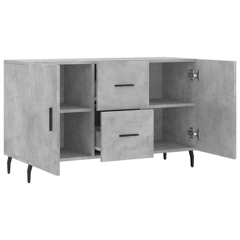 Dulap, gri beton, 100x36x60 cm, lemn compozit