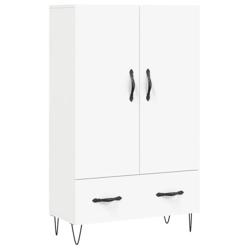 Dulap înalt, alb, 69,5x31x115 cm, lemn prelucrat