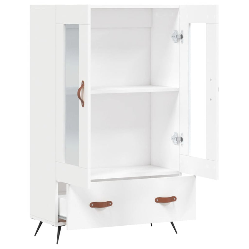 Dulap înalt, alb, 69,5x31x115 cm, lemn prelucrat