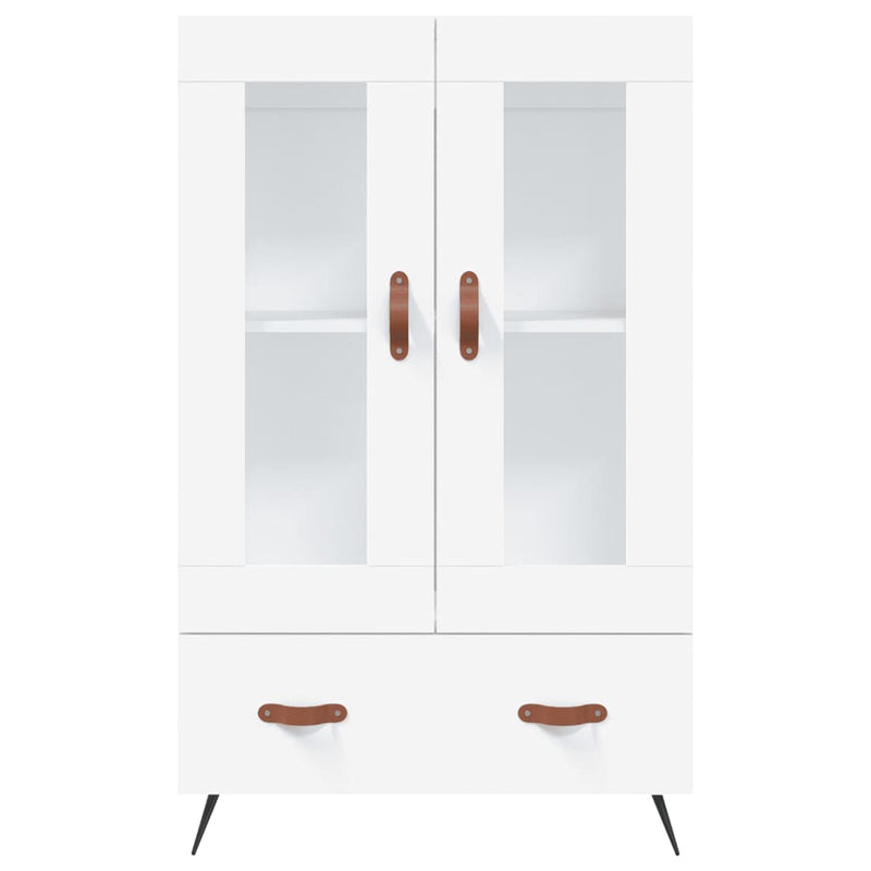 Dulap înalt, alb, 69,5x31x115 cm, lemn prelucrat