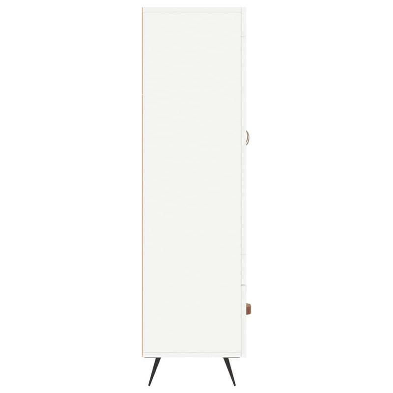 Dulap înalt, alb, 69,5x31x115 cm, lemn prelucrat
