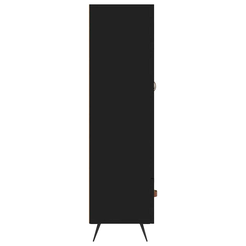 Dulap înalt, negru, 69,5x31x115 cm, lemn prelucrat