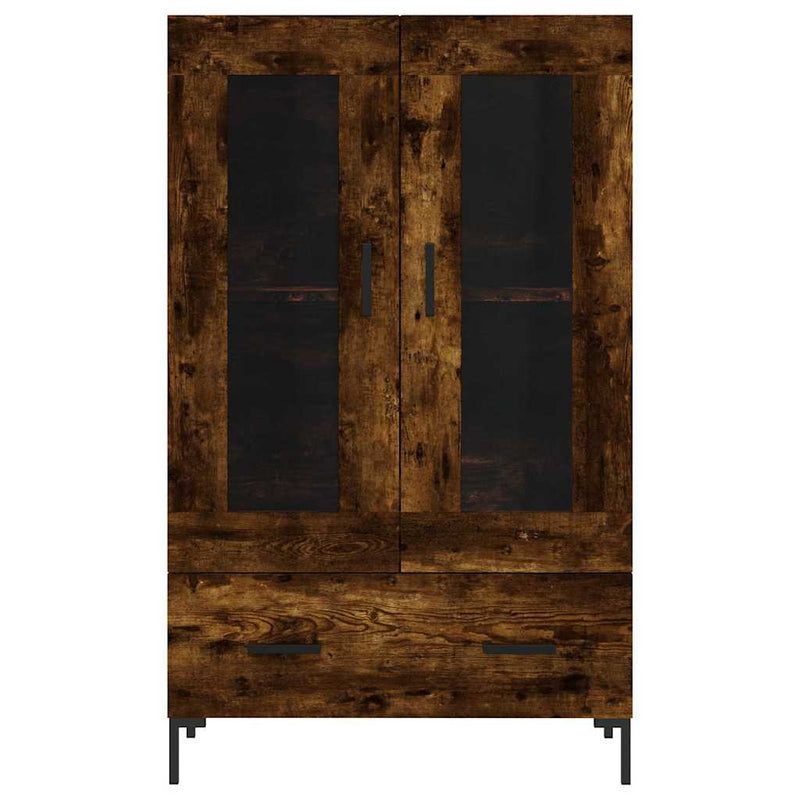 Dulap înalt, stejar afumat, 69,5x31x115 cm, lemn prelucrat