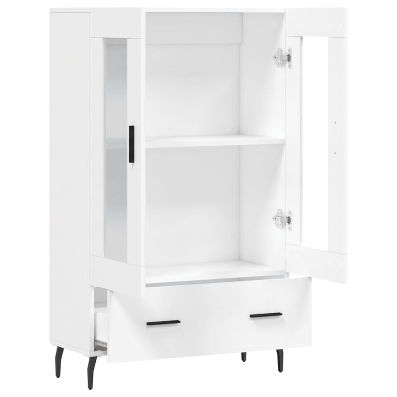 Dulap înalt, alb, 69,5x31x115 cm, lemn prelucrat