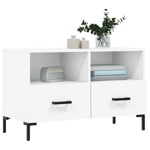 Comodă TV, alb, 80x36x50 cm, lemn prelucrat